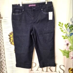 Gloria Vanderbilt Black Ankle Cropped Jeans